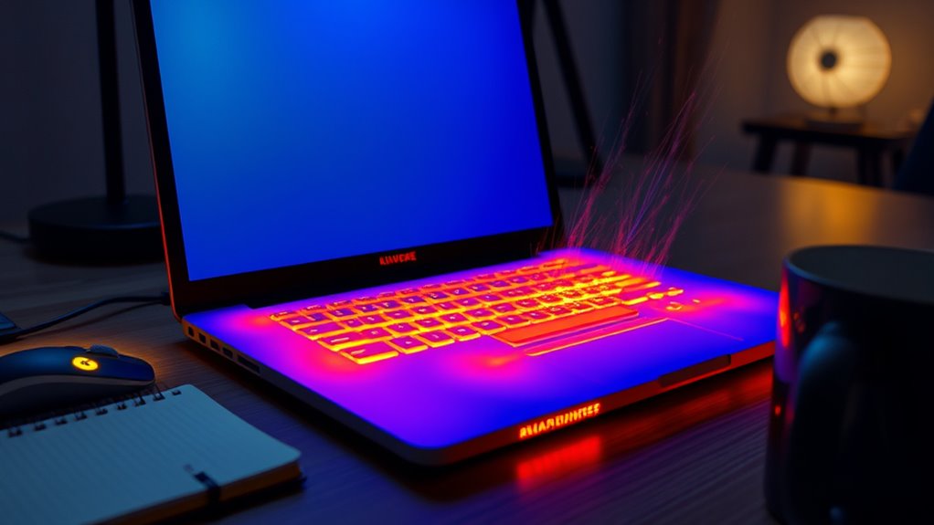laptop heat generation measured