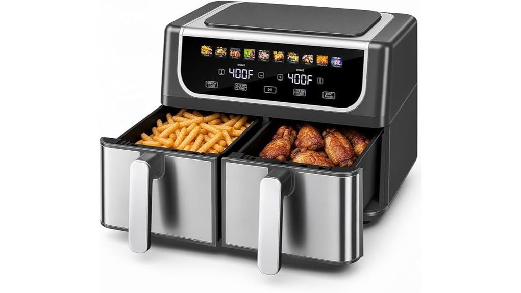 large dual basket air fryer