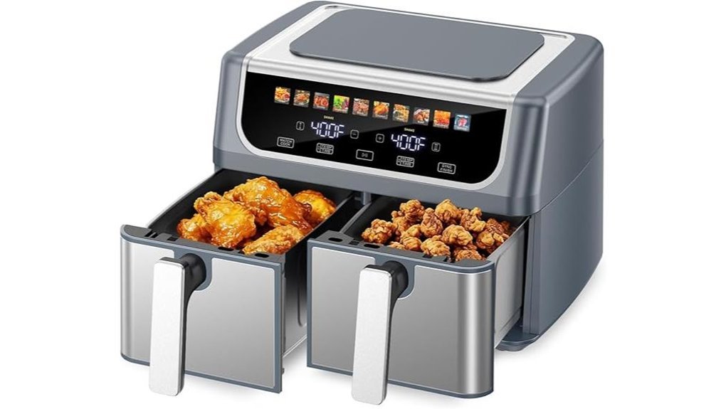 large dual basket air fryer