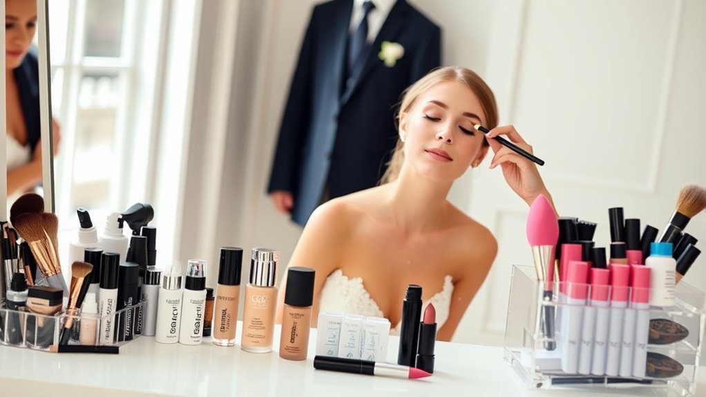 long lasting waterproof wedding makeup