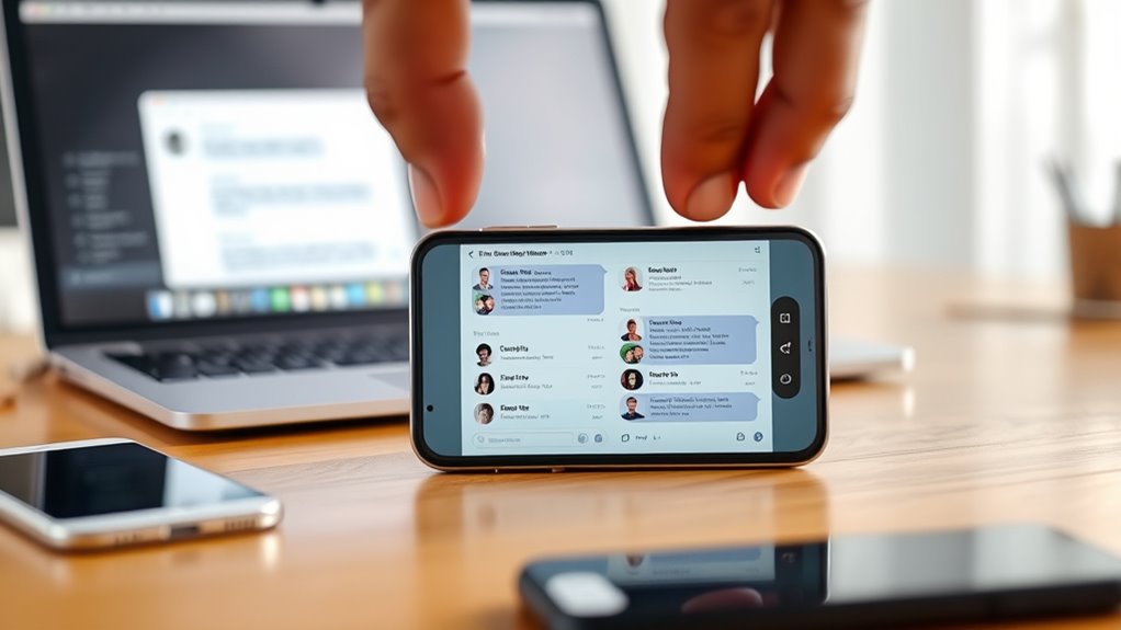 mixed device group text fragmentation