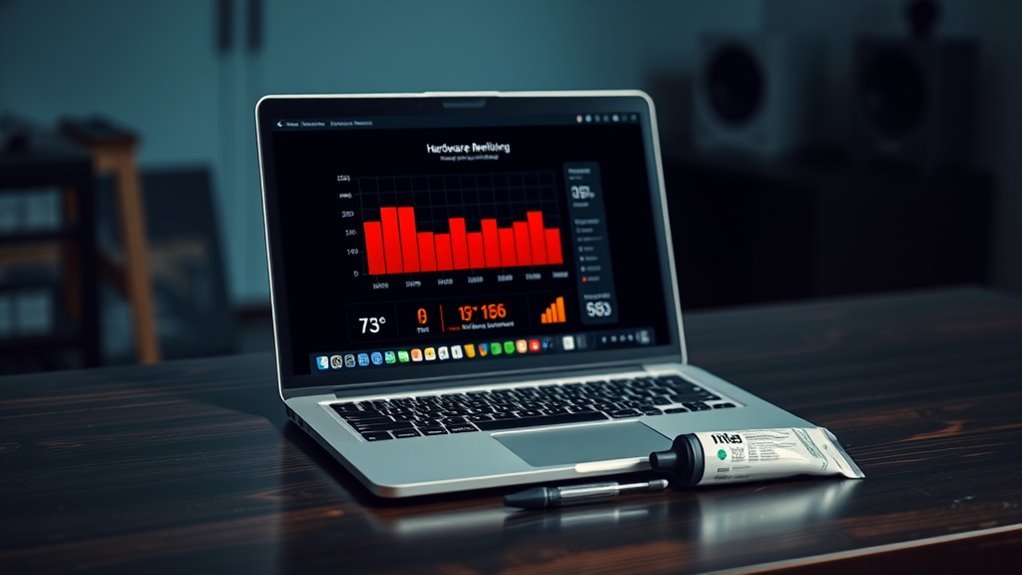monitor idle laptop temperatures