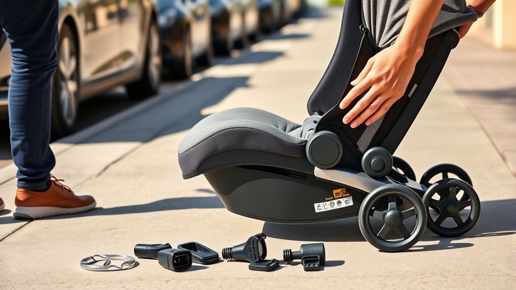 nuna carseat pram wheel issues