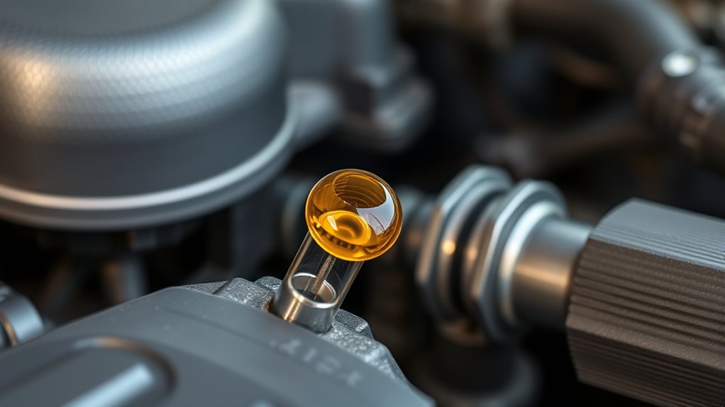 Engine oil level maintenance illustration