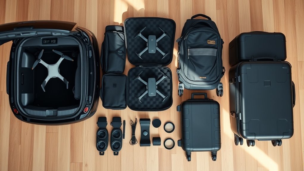 pack drone securely travel safely