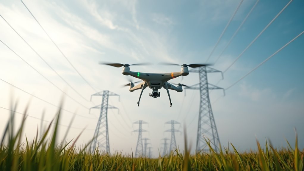 power line drone interference