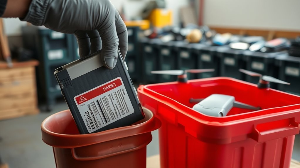 properly dispose drone batteries