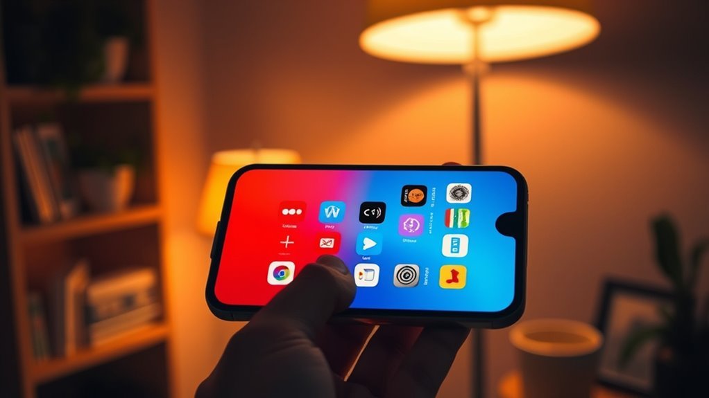 red screen via accessibility settings