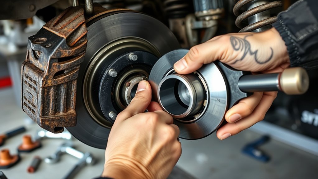 remove front wheel bearing