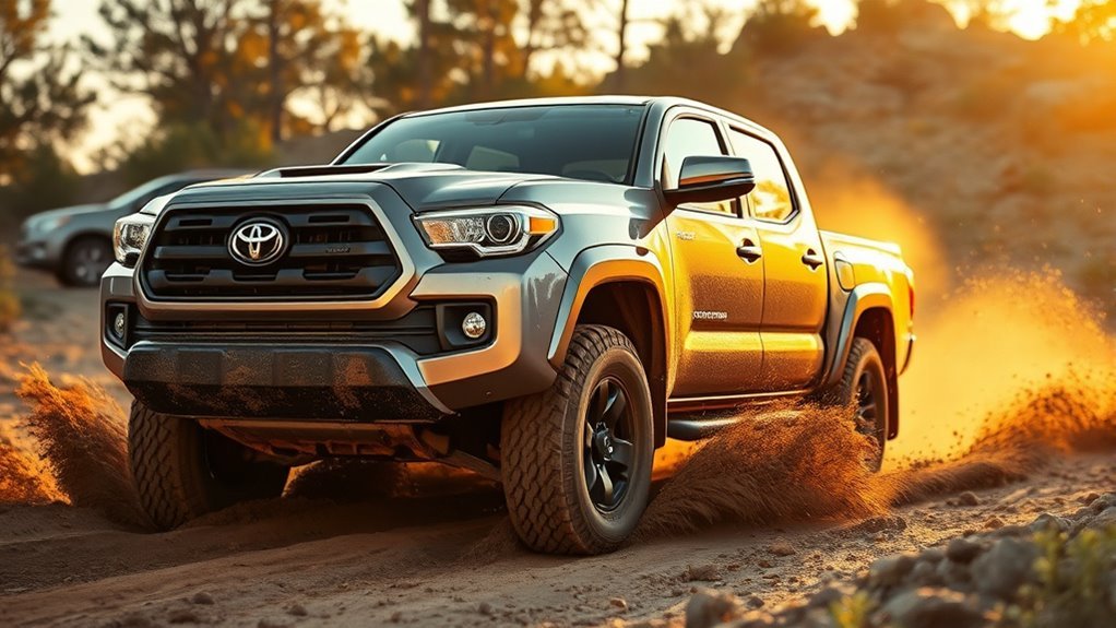 running 4wd toyota truck