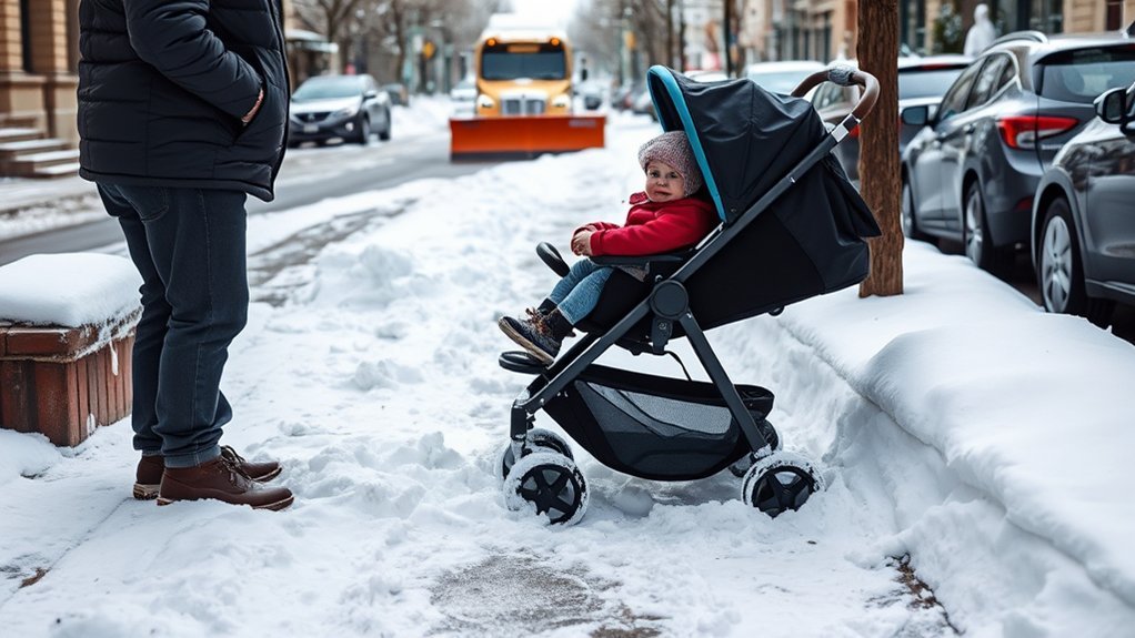 snowy stroller safety challenges