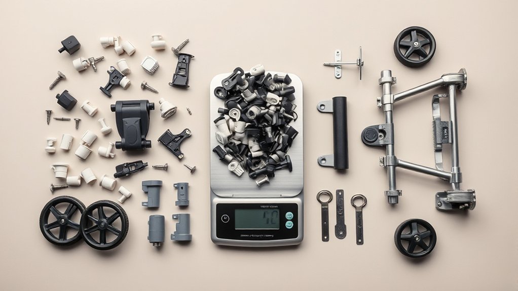 stroller materials plastic metal