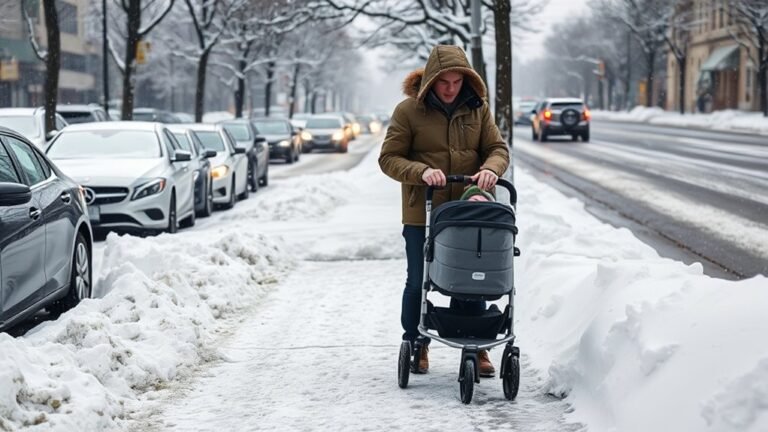 stroller use in snow