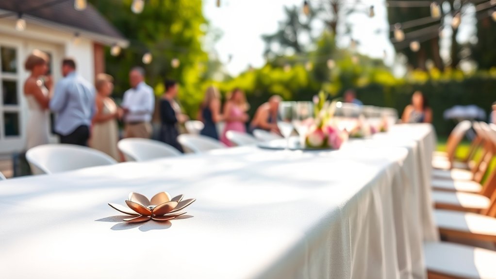 stylish outdoor tablecloth stability