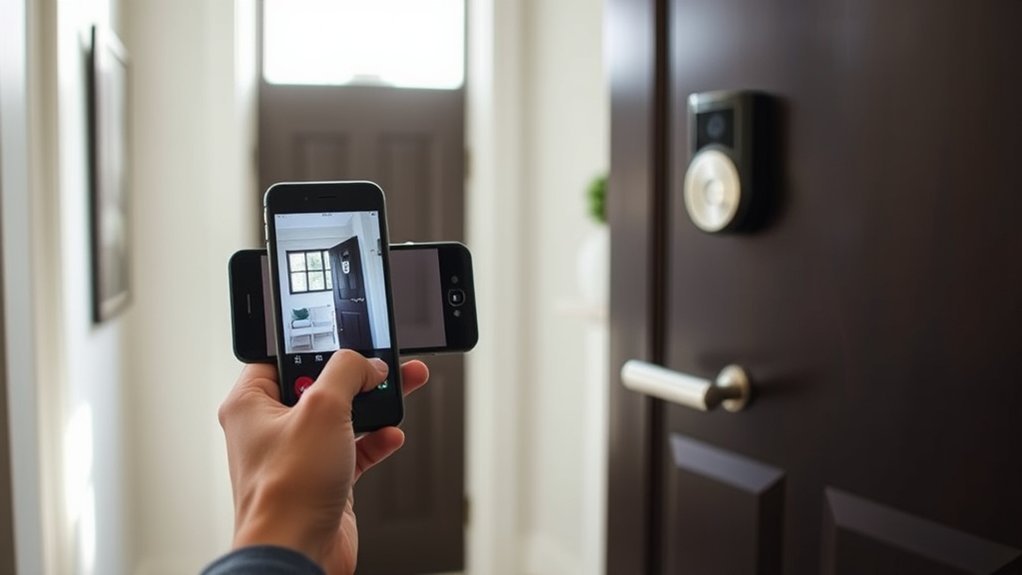 using doorbell camera app