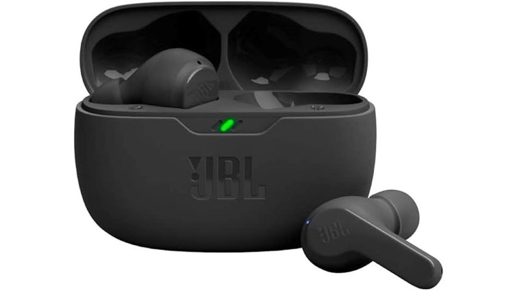 wireless black earbuds designed