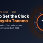 How to set the clock on a Toyota Tacoma